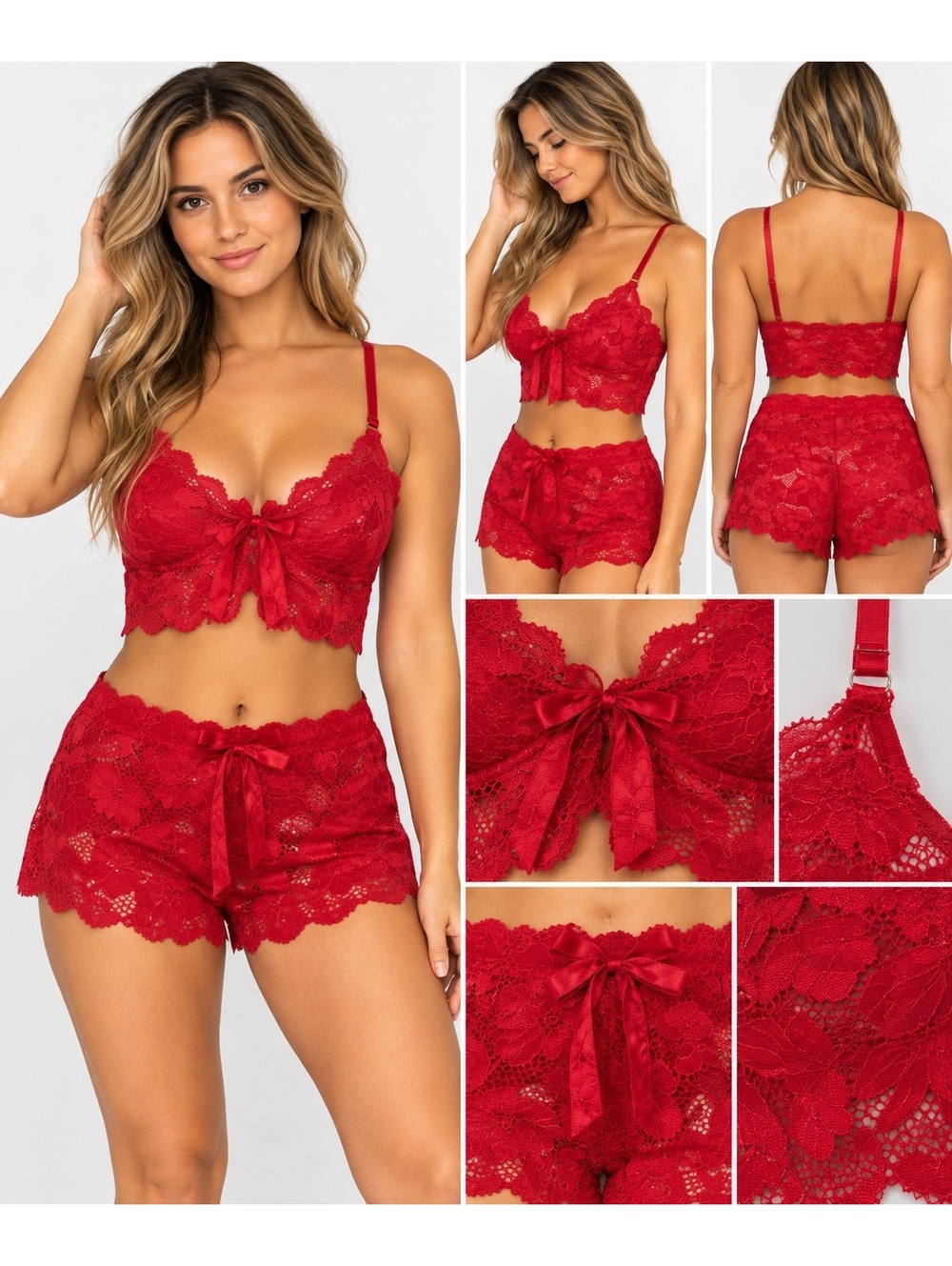 Red Lace Lingerie Set